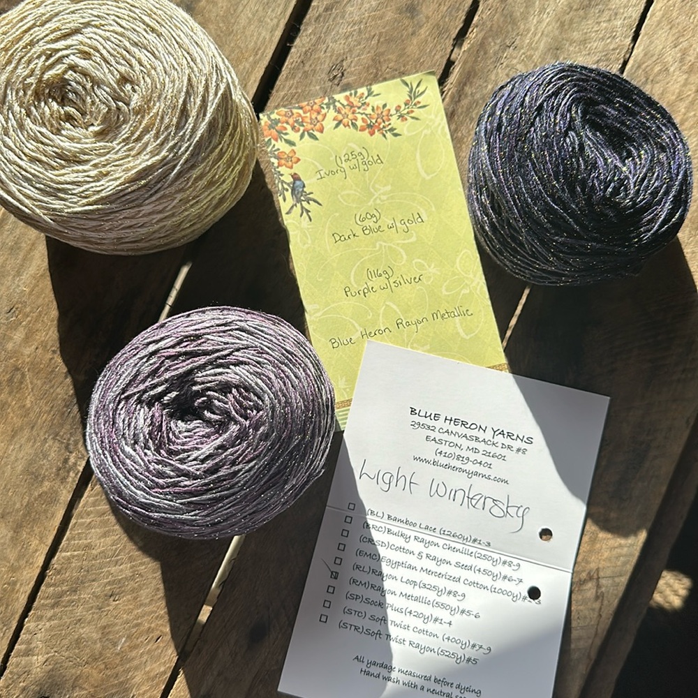 Luxury Blue Heron Rayon Metallic yarn
